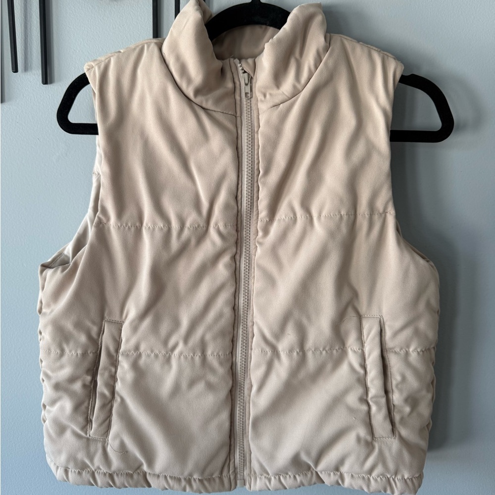 SHEIN Girls Light Beige Puffer Vest 11-12Y